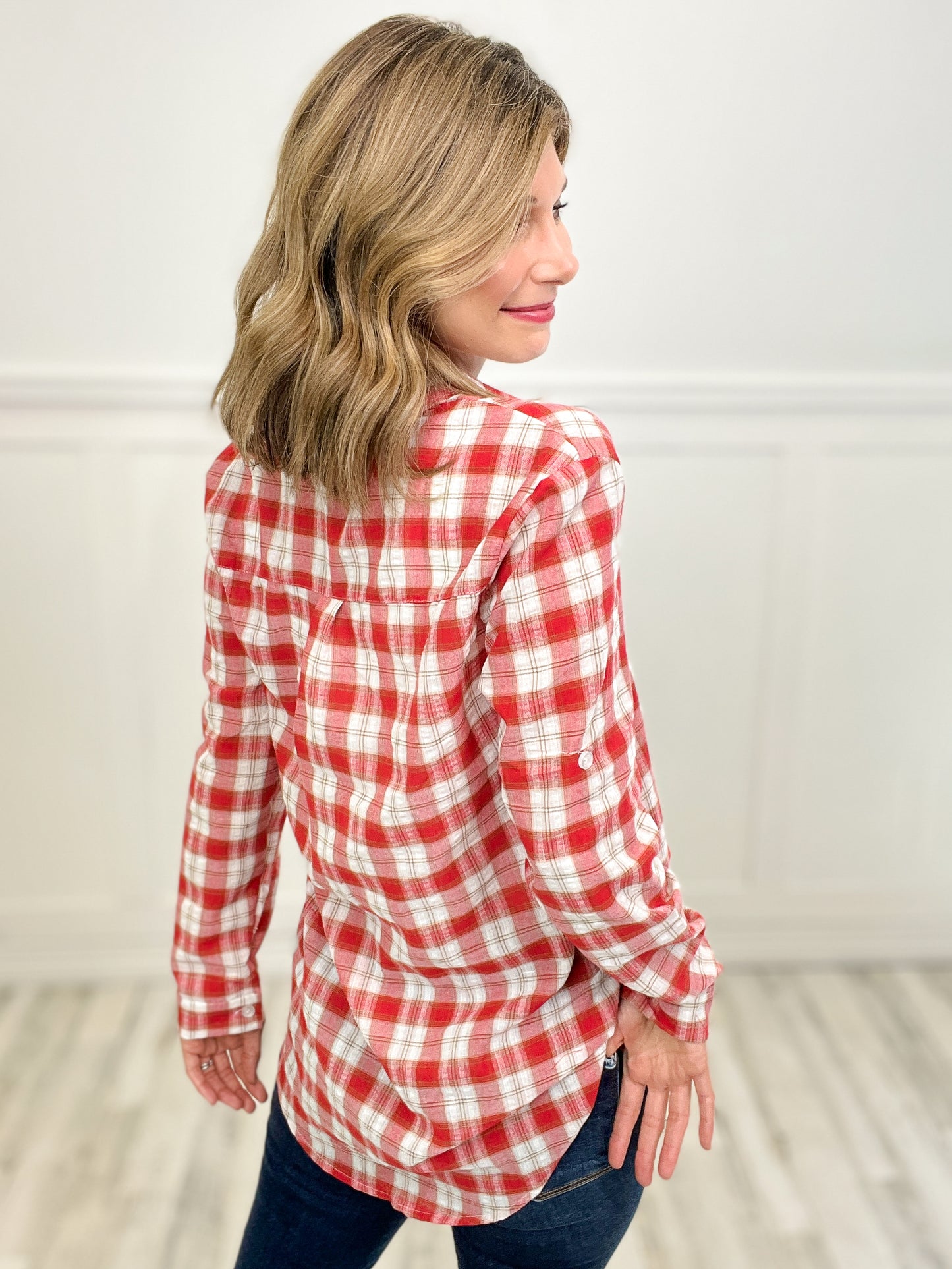 Plaid Long Sleeve Top