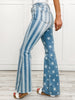 Judy Blue Hi-Rise Stars and Stripes Bleach Discharge Flare Denim Jeans