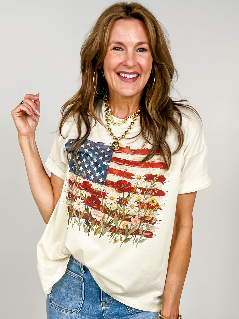 Painted Flag Graphic Tee