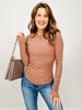 Baby Rib Long Sleeve Top With Thumb Holes
