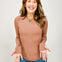 Baby Rib Long Sleeve Top With Thumb Holes