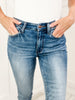 Judy Blue SASHA Mid-Rise Contrast Wash No Distressing Capri Denim Jeans