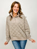 Long Sleeve Quilted Snap Pullover Jacket - GRP B