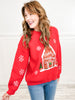 SEQUIN CHRISTMAS GINGERBREAD SNOWFLAKES SWEATER