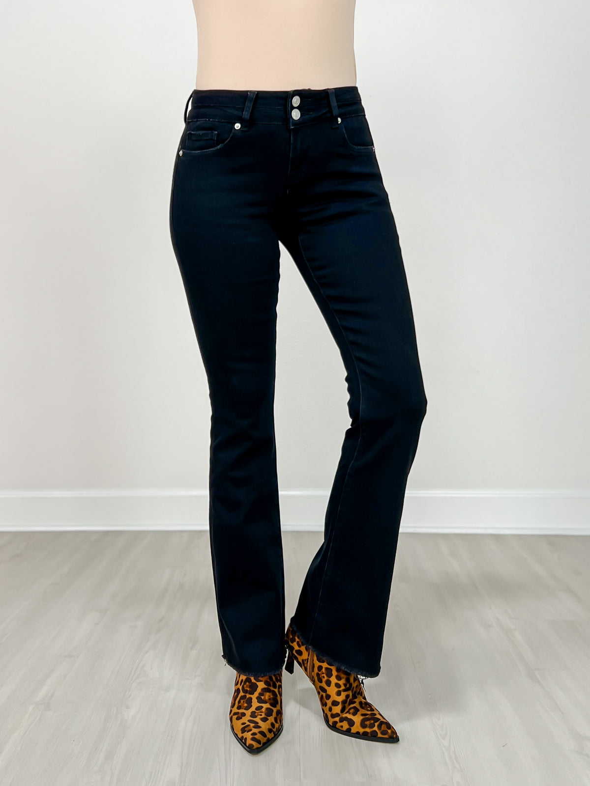 MICA Denim Mid Rise Slim Boot Cut Jeans