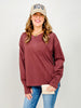 Pigment Washed Cotton V-Neck Top - GRP A