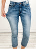 Judy Blue SASHA Mid-Rise Contrast Wash No Distressing Capri Denim Jeans