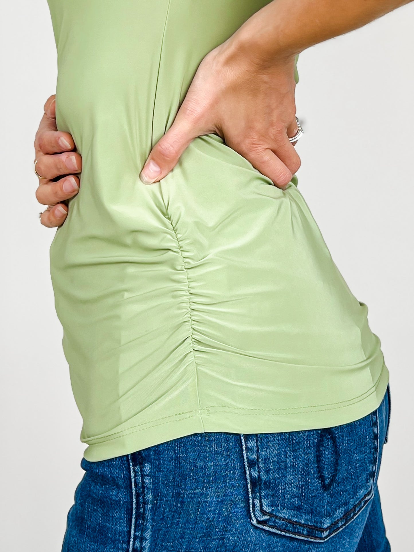 Wrinkle Free Cowl Neck Short Sleeve Top - GRP B