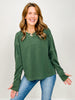 Pigment Washed Cotton V-Neck Top - GRP B