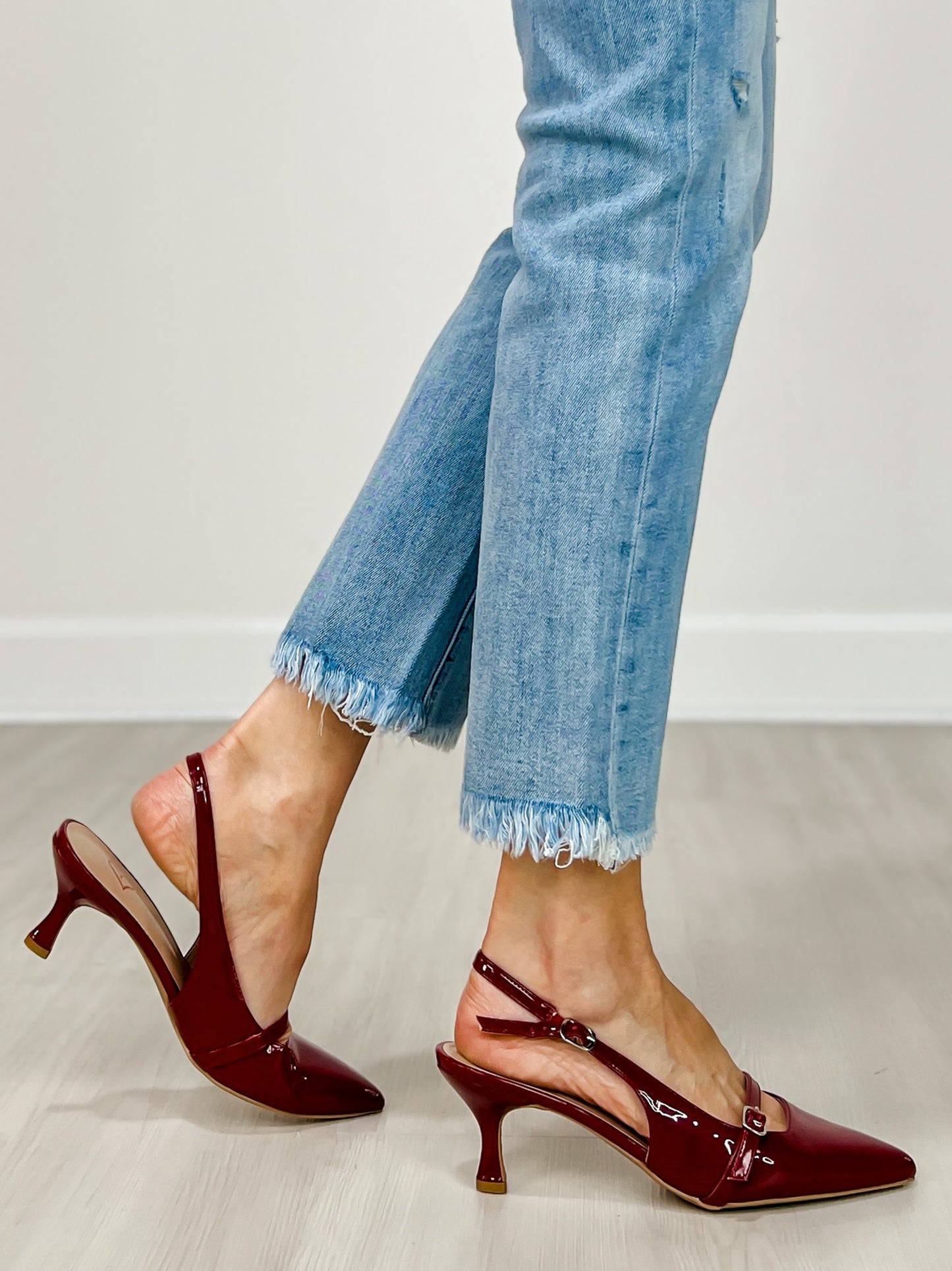 MICA Denim Mid Rise Cigarette Crop Jeans