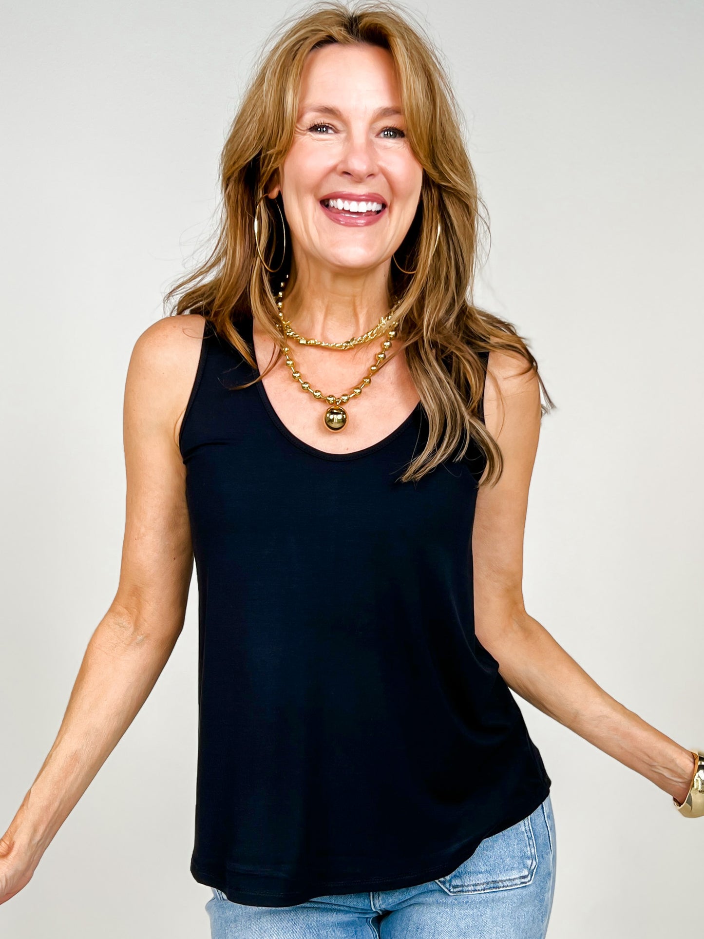 Bamboo Relaxed Fit U-Neck Tank Top