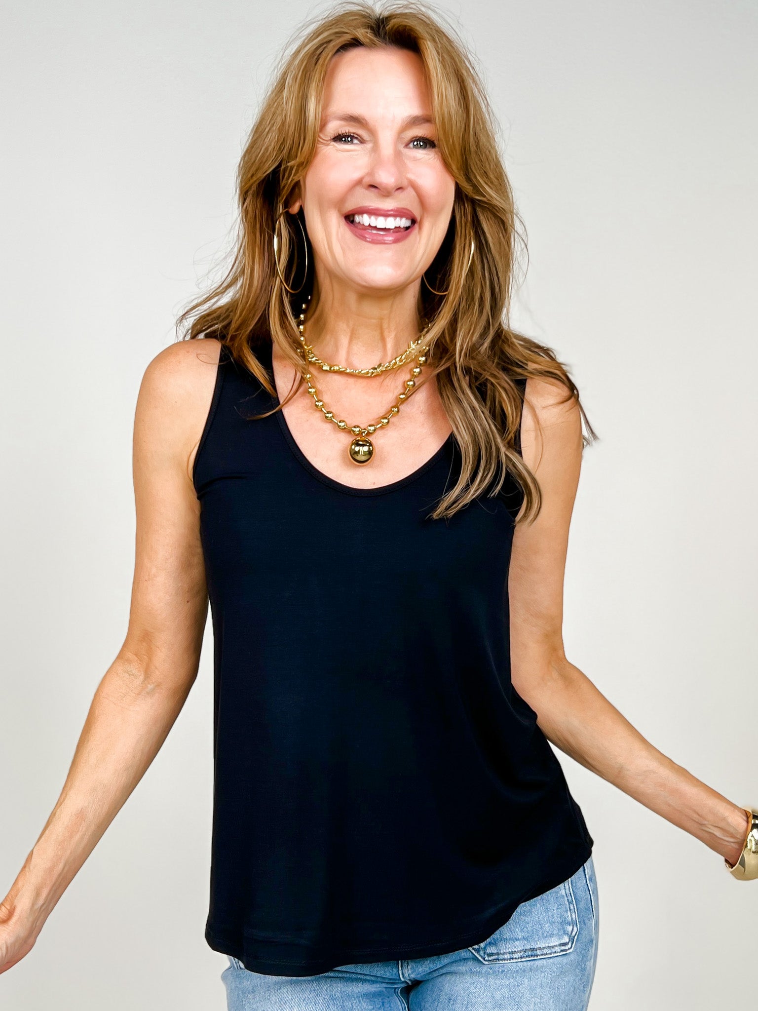 Bamboo Relaxed Fit U-Neck Tank Top