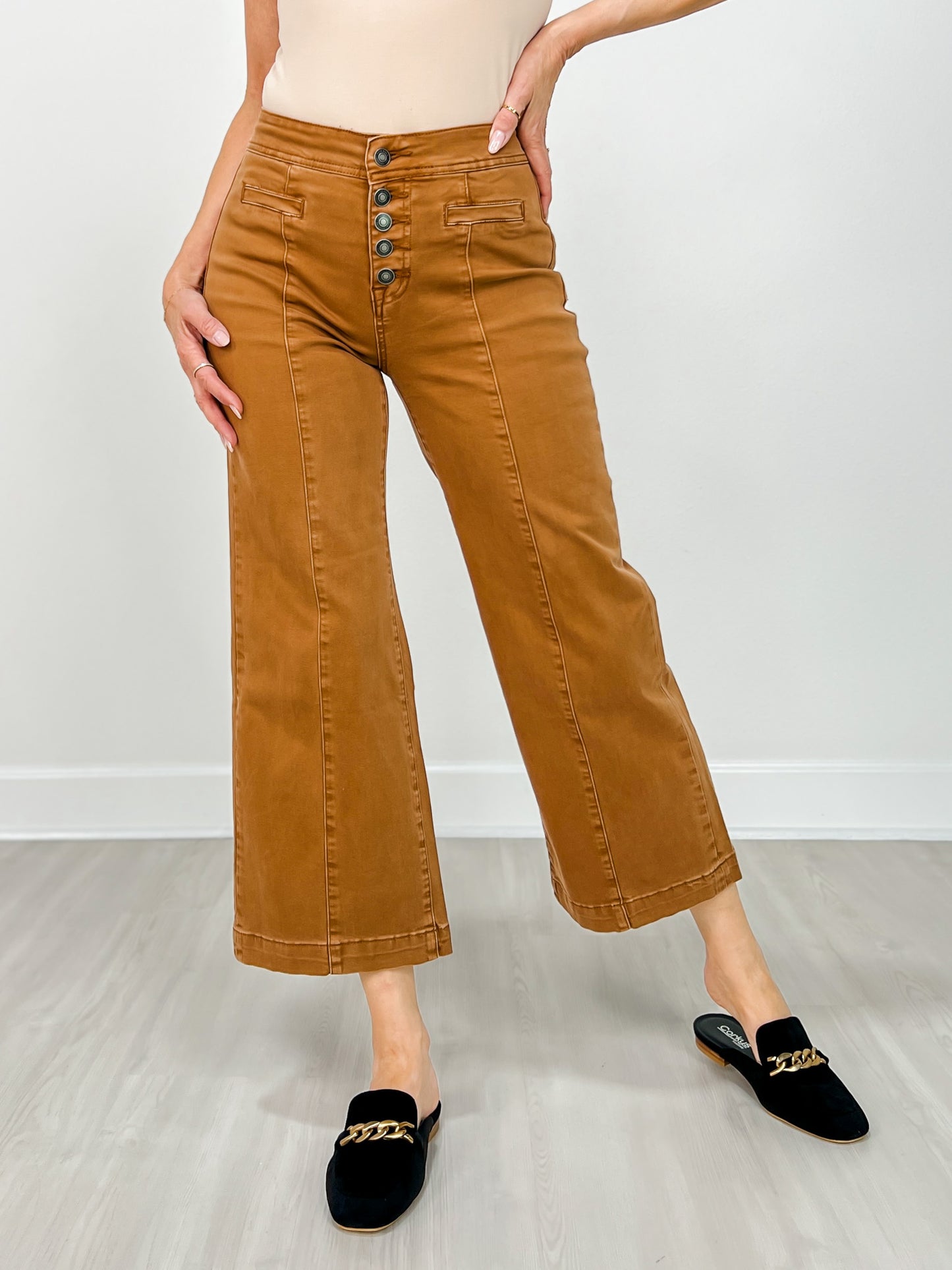 MICA Super High Rise Wide Crop Leg Jeans