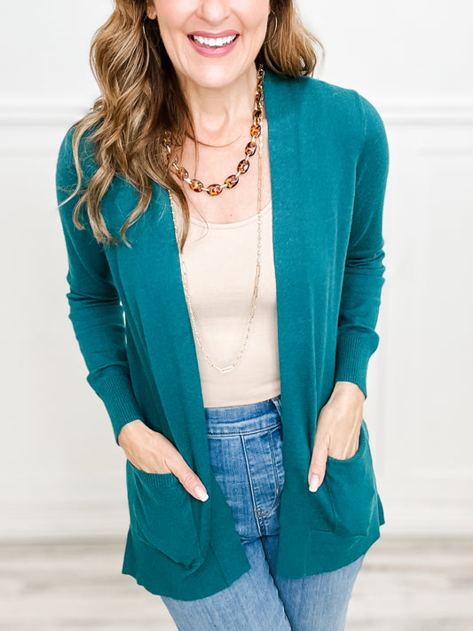 Open Front Long Sleeve Cardigan