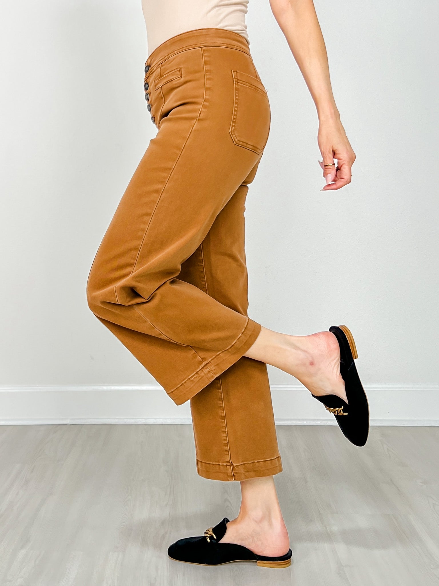 MICA Super High Rise Wide Crop Leg Jeans