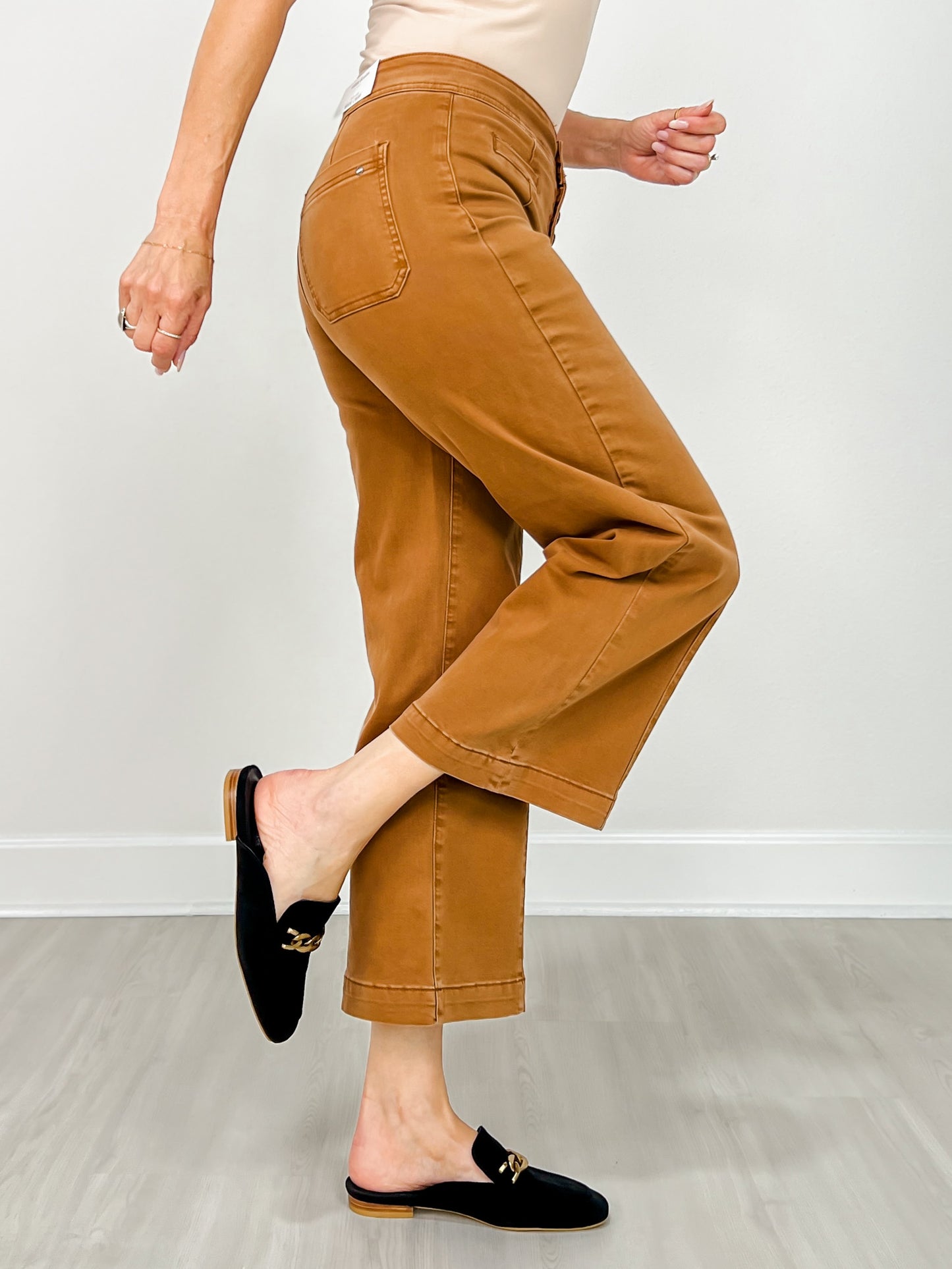 MICA Super High Rise Wide Crop Leg Jeans