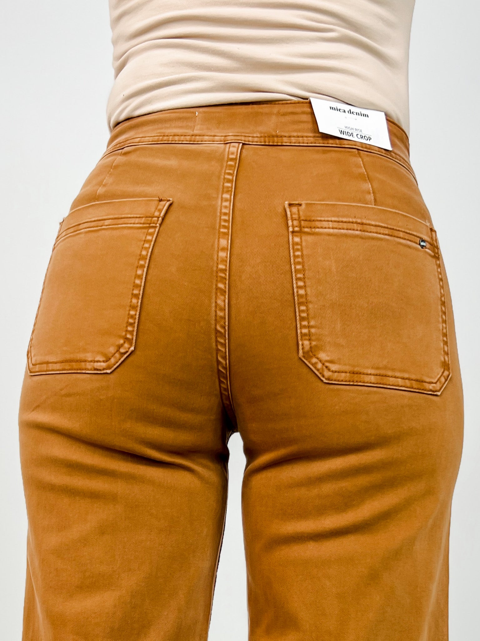 MICA Super High Rise Wide Crop Leg Jeans