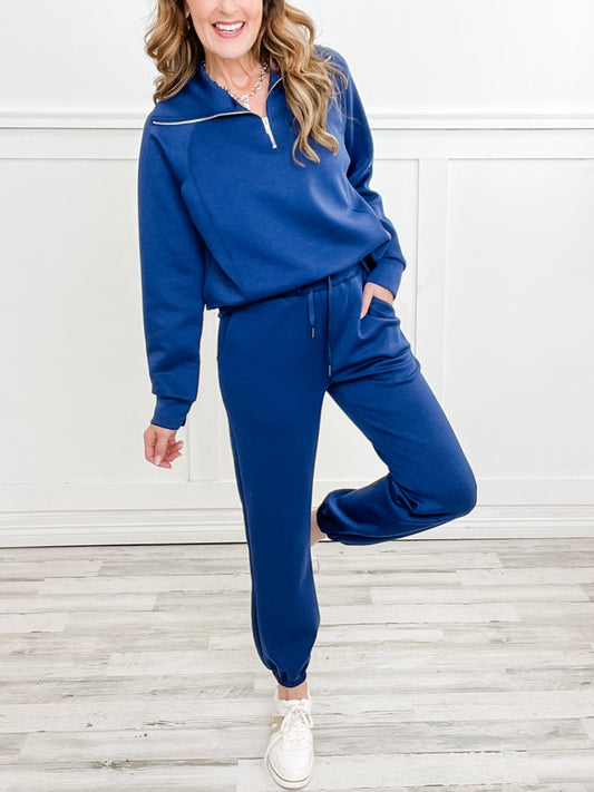 Hamptons Travel Active/Loungewear Set in Navy