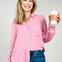 Long Sleeve Collared Button Down Top