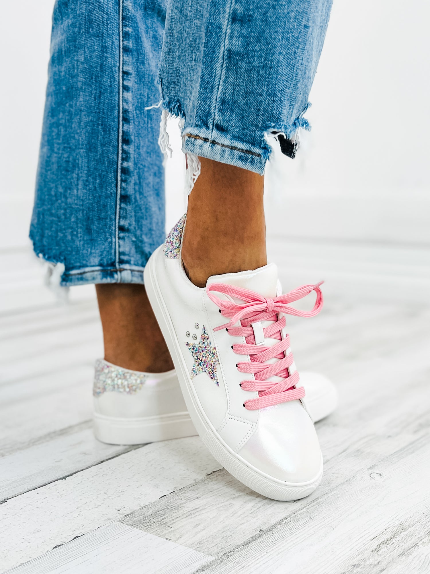 Corkys Supernova Shoes in Pearlized White – Emma Lou's Boutique