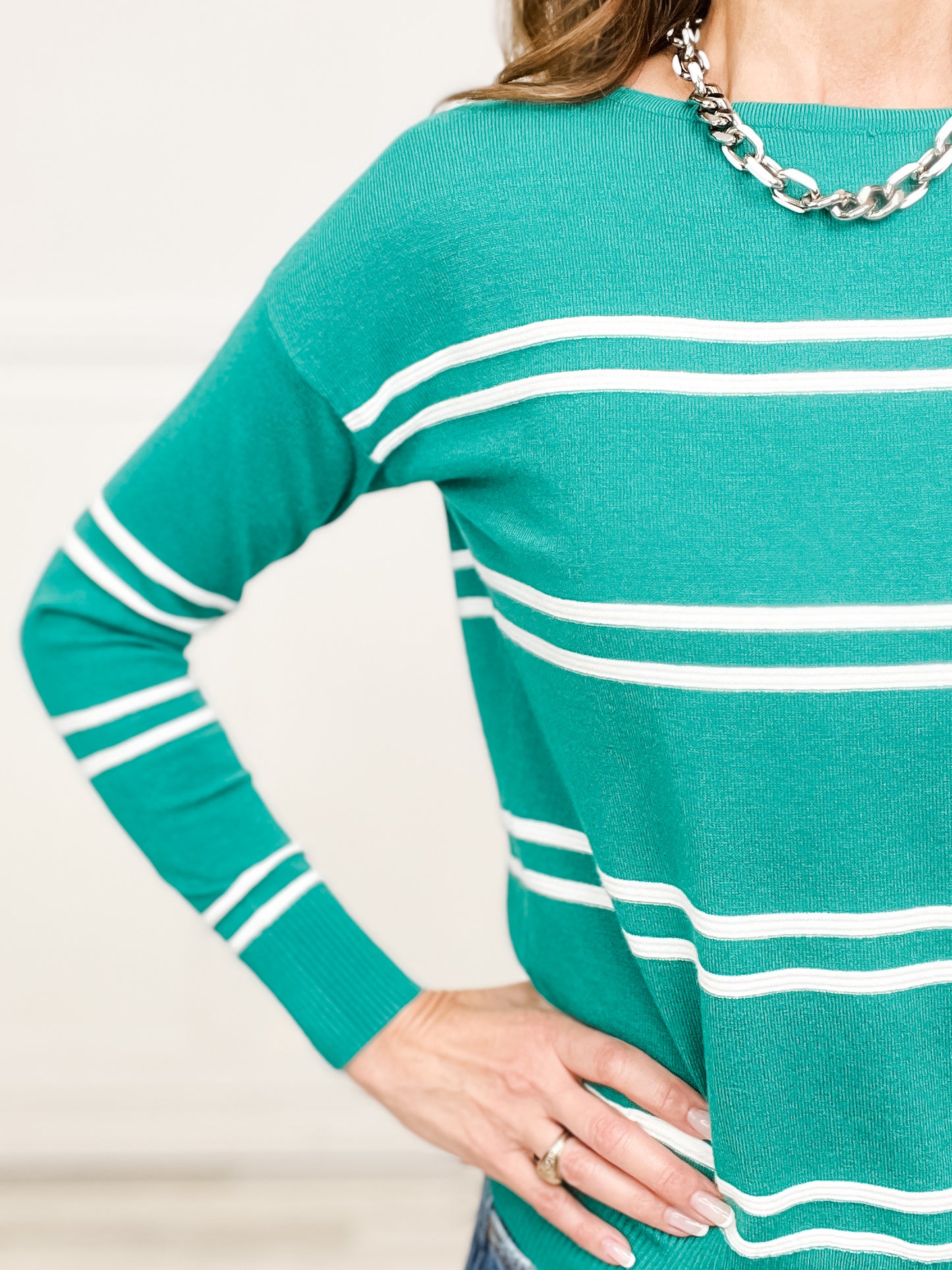 Boat Neck Pull Over Sweater