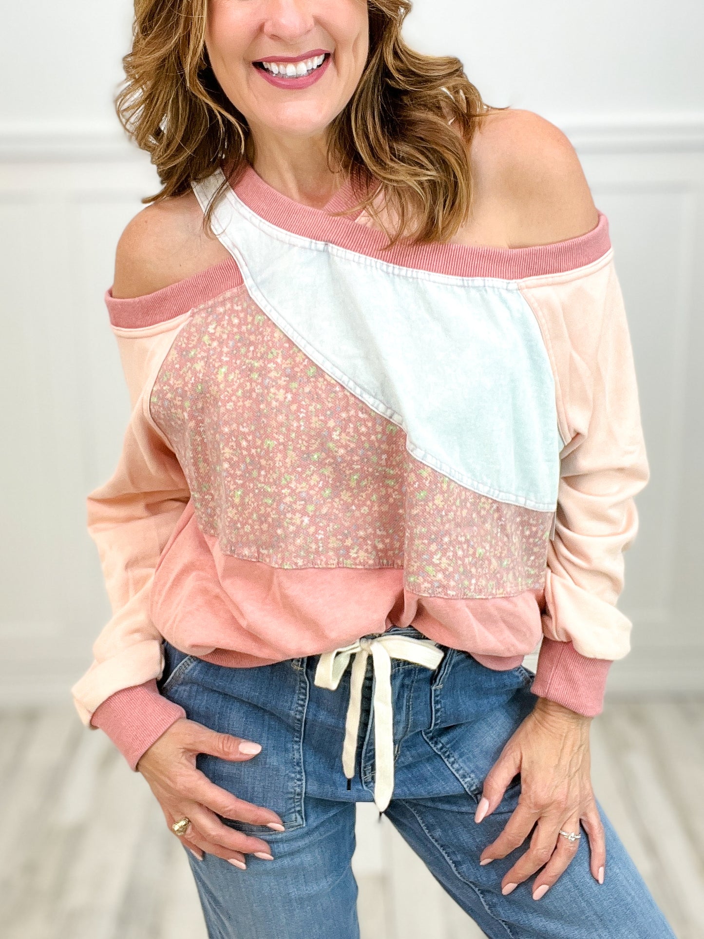 No Dull Moments Cold Shoulder Tunic