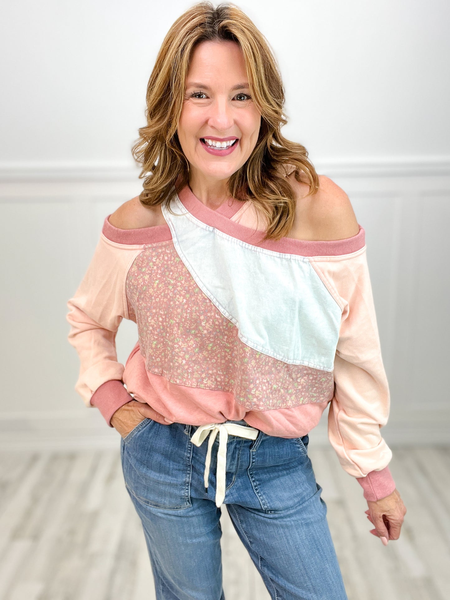 No Dull Moments Cold Shoulder Tunic