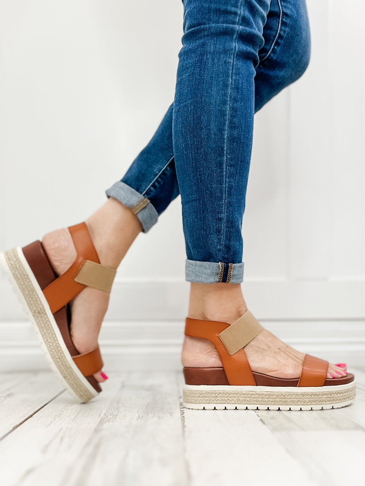 MIA Kandice Wedges in Cognac