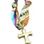 Silk Scarf necklace with Cross Charm