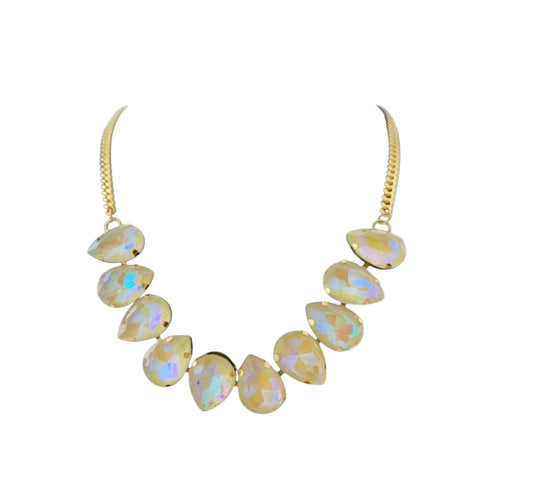 Juliet Glass bead Necklace - Moonstone