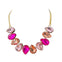 Statement Glass bead Necklace - Hot Pink