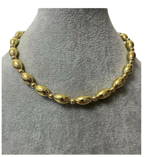 Gold Beaded Choker Necklace
