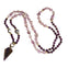 Natural Beaded Stone Necklace in Quartz