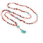 Natural Beaded Stone Necklace in Turquoise