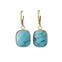 Natural Beaded Stone Earring Turquoise