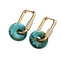 Natural Beaded Stone Earring Huggie