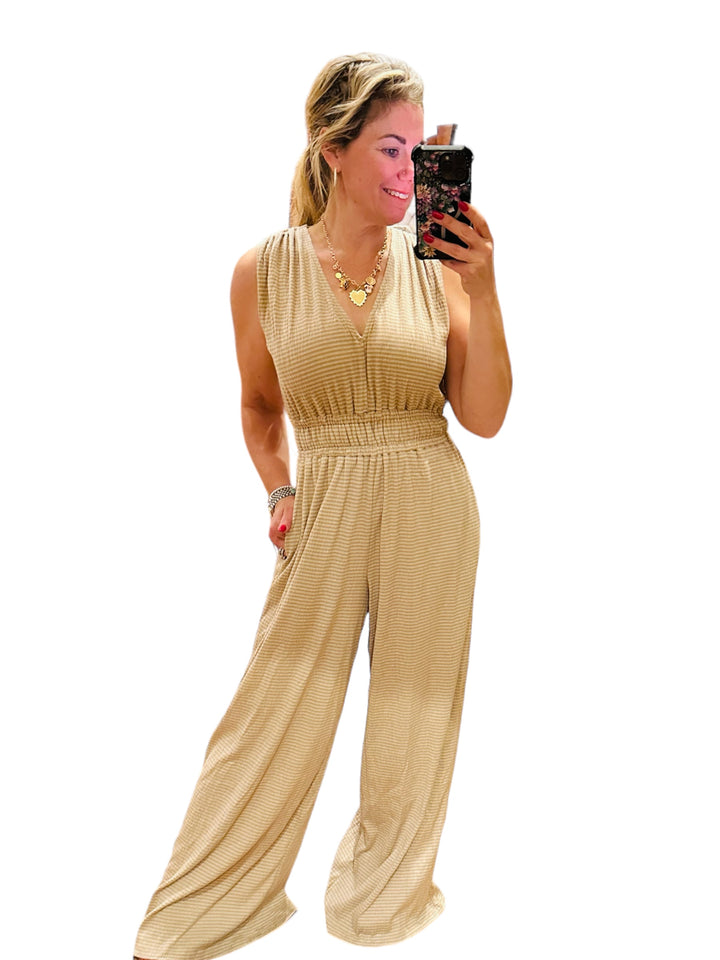 Juliette Wide Leg Sleeveless Jumpsuit