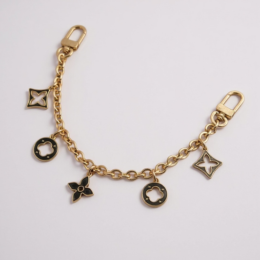 Purse Charm Black & White with Clip 5 Charm