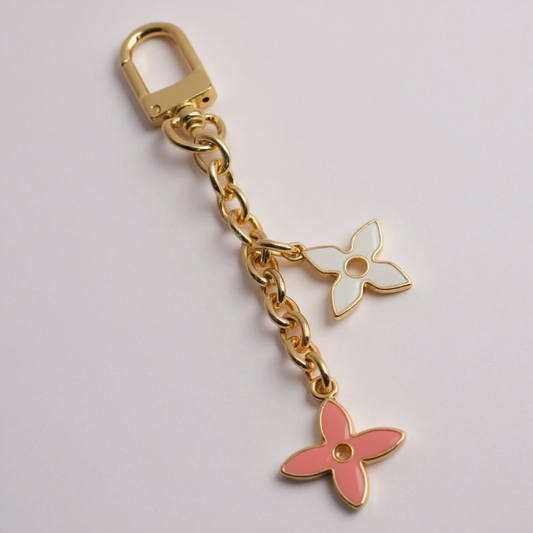 Purse Charm Key Chain Flower