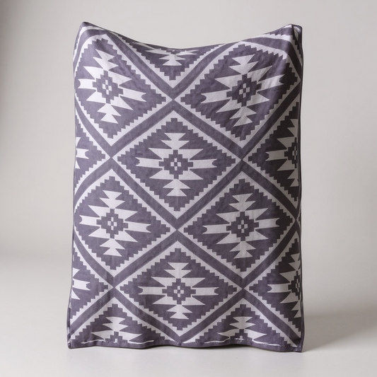 Ultra-Soft Large Purple Aztec Blanket