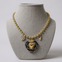 3 Charm Heart Gold Necklace