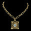 Gold Plated 17" Chain with Swarovski Crystal Pendant