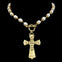 Vintage Pearl Gold Chain and Toggle with Vintage Gold Cross Pendant