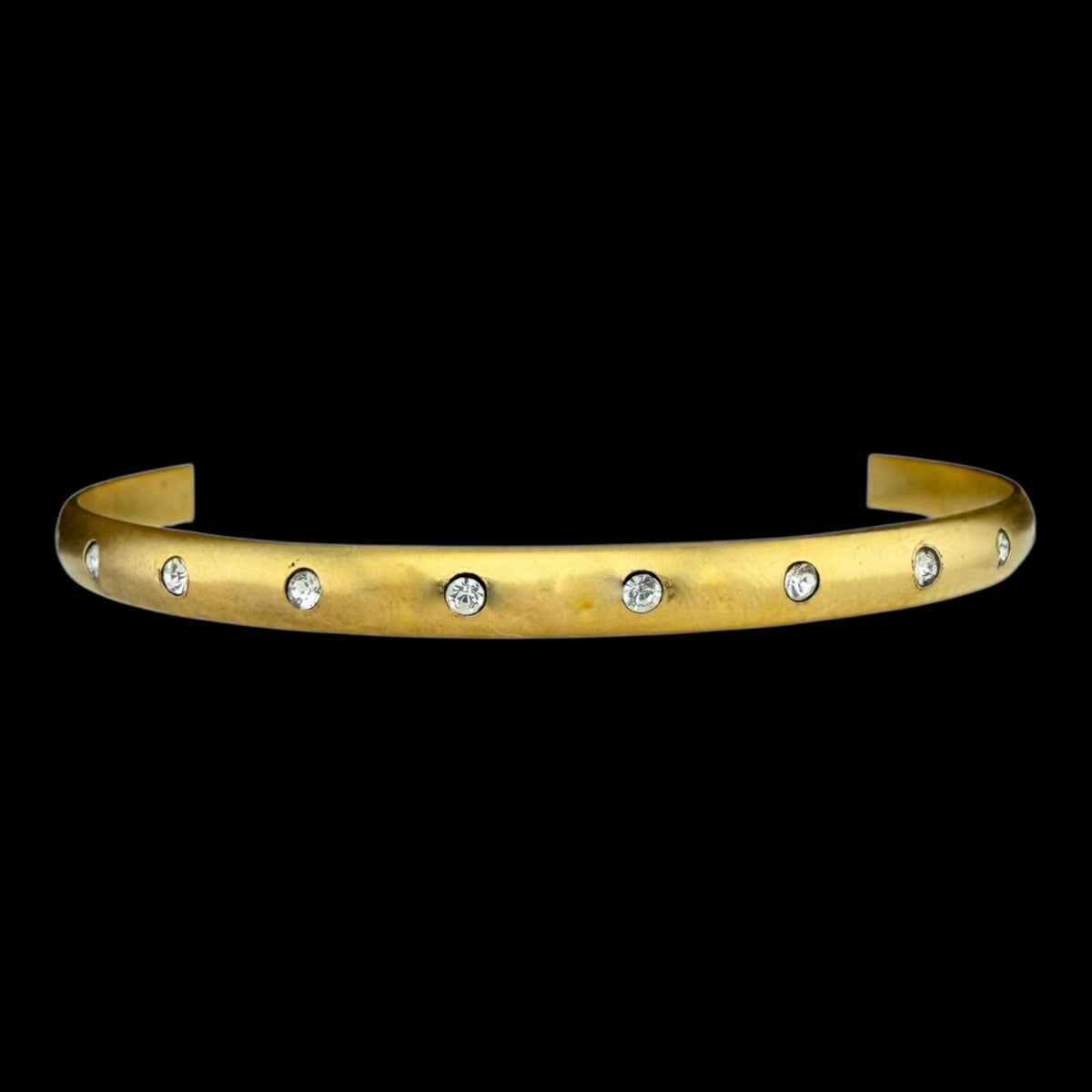 Vintage Gold Bangle with Crystals