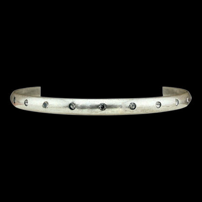 Vintage Silver Bangle with Crystals