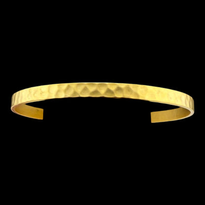 Vintage Hammered Small Gold Bangle