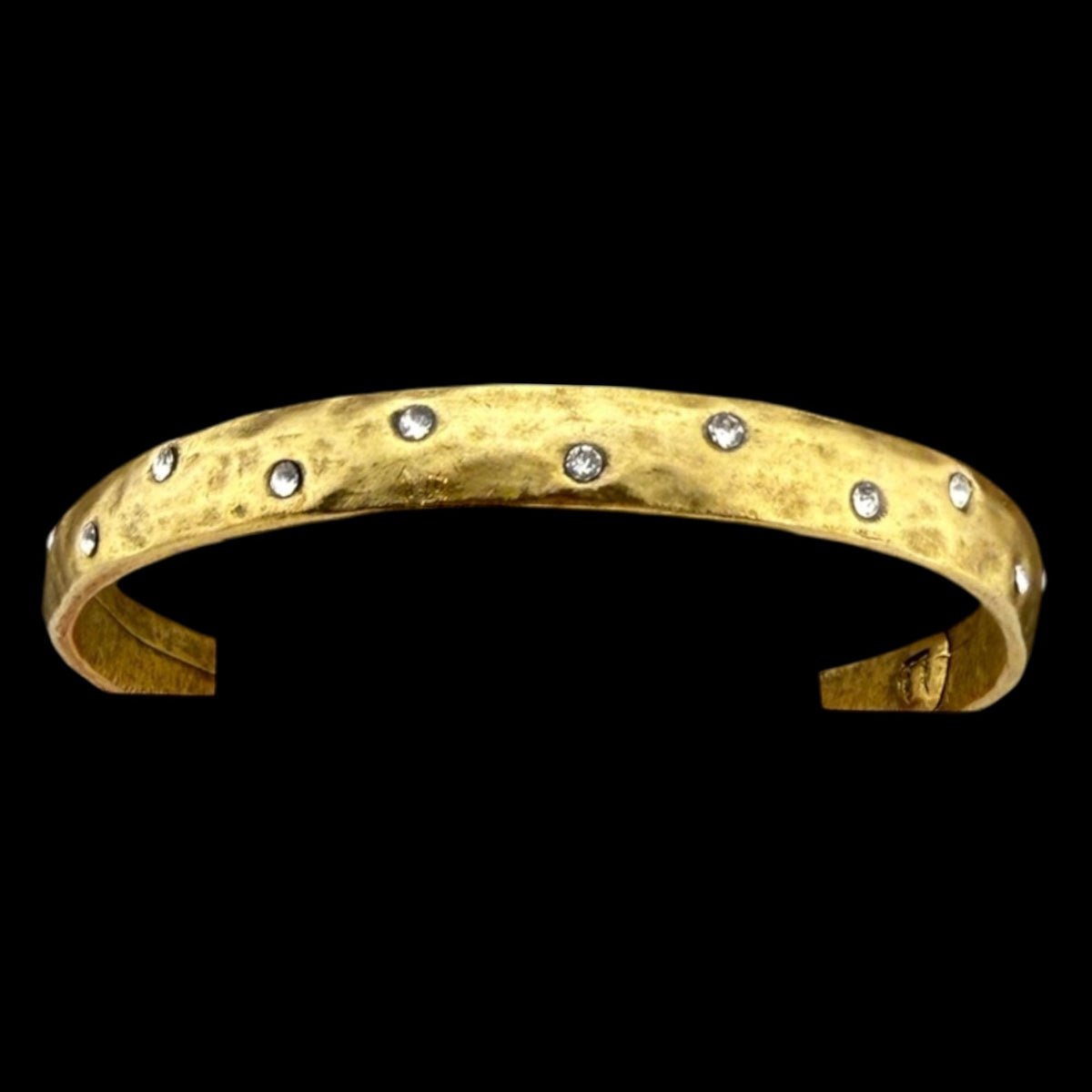 Vintage Gold Plated Bangle with Small Crystals