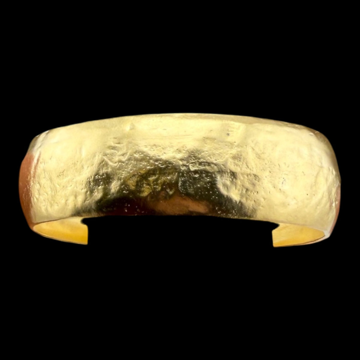Repurposed gold plated organic bangle large