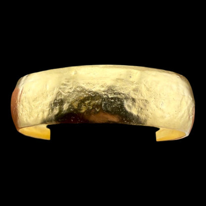 Repurposed gold plated organic bangle large