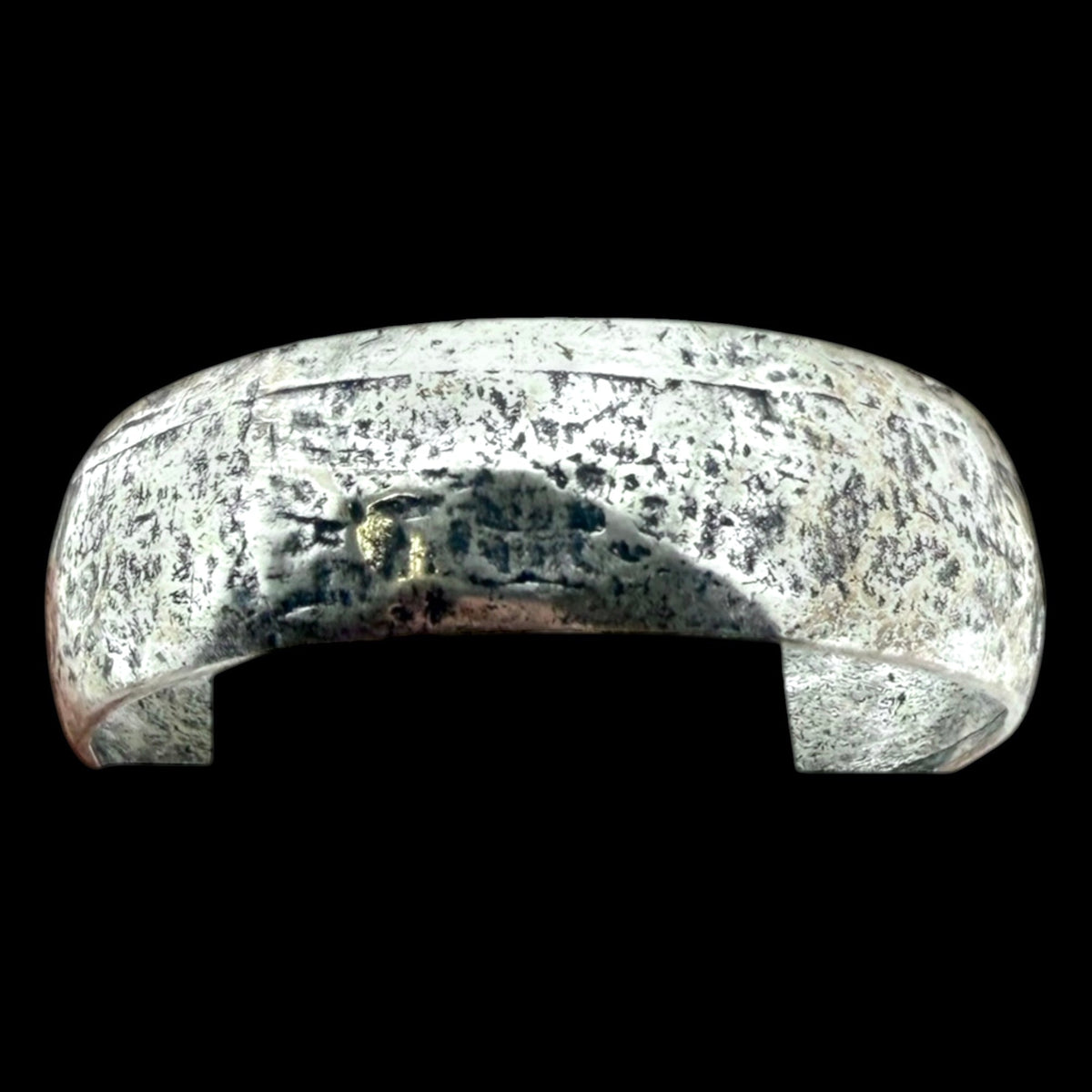 Repurposed Sterling plated organic bangle large